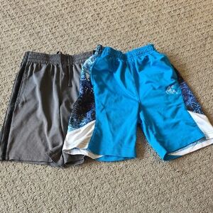 Gray and Blue Boys' Shorts Set Adidas AND1